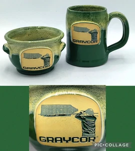 Deneen Pottery Mug & Bowl GRAYCOR Construction Chicago 2016 - Picture 1 of 14