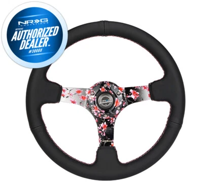 Nuevo volante de cuero NRG "SAKURA" 350 mm 3" plato profundo RST-036SAK-R Foto 1 de 4