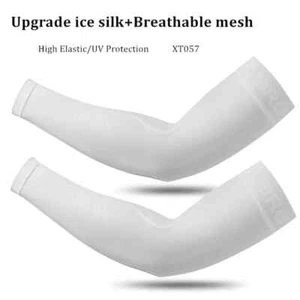Rockbros Arm Sleeve Cycling UV Protection XT057, White, L Large - Picture 1 of 7