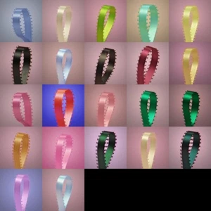 3/16" X 50 Yards Feather(Picot) Edge Double Faced Satin Ribbon Art & Sewing - Picture 1 of 46