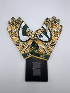 Nike Mens Superbad Green Bay Packers NFL Football Gloves Sz XXXL 3XL  MAGNIGRIP