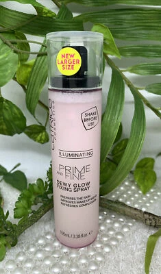 (129,90€/L) Catrice PRIME AND FINE DEWY GLOW FIXING SPRAY BIG 100ml *neu* 🥰 - Bild 1 von 4