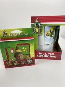 The Elf Movie 20 Unzen große Keramiktasse & 4 Untersetzer Boxen Set-BRANDNEU - Bild 1 von 7