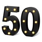 2 Pcs Led Marquee Number Lights 8.46 Inch Black Light up Numbers Sign 30 40 50