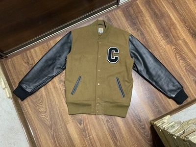 Carhartt Varsity Wool Leather Bandit Jacket Size L - Image 1 of 4