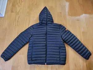 Neu Save The Duck Luca gefütterte Jacke mit Kapuze dunkelblau Herren Größe XL  - Bild 1 von 11