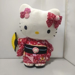 Hello Kitty Red Chirimen Kimono Plush Doll 2012 Sanrio Japan Medium Size - Picture 1 of 5