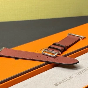 Apple Watch Hermès Simple Tour Leather Band 49mm,46mm,45mm,44mm Very Good! - Photo 1 sur 10