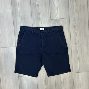 NN07 No Nationality Crown Navy Blue Chino Shorts Mens Size 33 - Picture 1 of 12