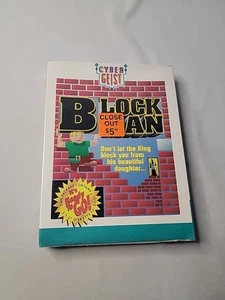 Vintage RARE Cyber Geist B Block Man 3.5 Floppy Disk Computer Game 1994 Big Box - Picture 1 of 6
