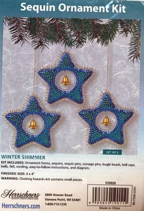 HERRSCHNERS WINTER SCHIMMER PAILLETTEN ORNAMENT SET MACHT 3 - Bild 1 von 1