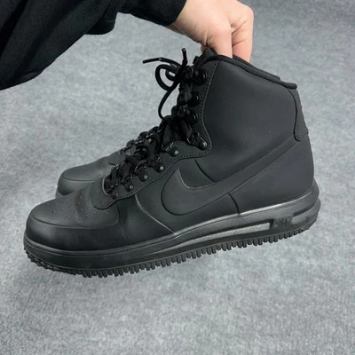 Nike Lunar Force 1 Duckboot 18 Triple Black Mens 12 Shoes BQ7930-003 AF1 *READ* - Image 1 of 4