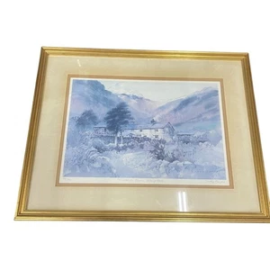 Judy Boyes Picture Millbeck Farm Langdale Water Colour Framed Print 266/500 - Picture 1 of 6