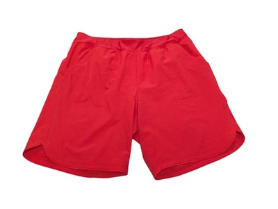 Pantalones cortos de natación LANDS' END para mujer de 9” forrados rojos 18 modestos elásticos de nailon  Foto 1 de 4