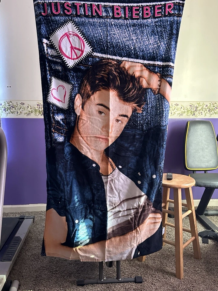 Toalla de playa Justin Bieber 2013 nueva con etiquetas Foto 1 de 1