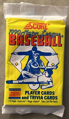 1990 Score Card Pack Joe Boever Braves (Top) Hal Morris Yankees Rookie RC (Back) - Image 1 of 2