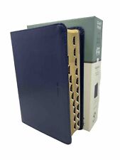 Bible : New Living Translation compact navy blue index Imitation Leather10 point