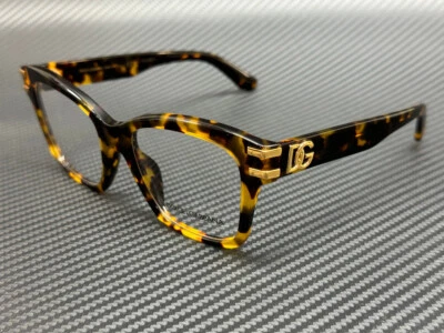 Óculos femininos Dolce & Gabbana DG3419 3330 amarelo Havana 54 mm - Imagem 1 de 4