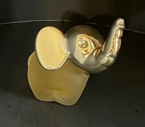 Avon Good Luck Elephant Sonnet Cologne 1.5 oz Full Vintage Gold Head 3.5 inch - Picture 1 of 6