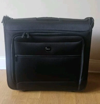  NWOT, DELSEY HELIUM DLX PARIS  Two Wheel Garment Bag, Black, 24" NEVER USED,  - Image 1 of 4