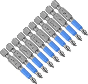 10 Pcs Magnetic 2'' Long Anti Slip Phillips Screwdriver Bits Set,1/4'' Hex Shank - Picture 1 of 8