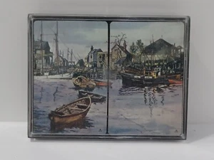 Tarjetas de juego vintage con tema náutico Hoyle doble mazo barco Stancraft vela - Imagen 1 de 5