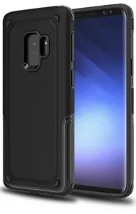 For Samsung Galaxy S9 Shockproof Dual Layer Design Armor Cover TPU Case Black - Picture 1 of 9