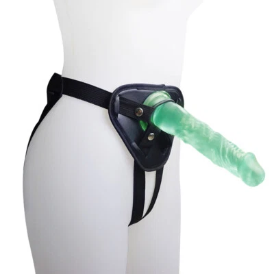 Arnés consolador con correa con 2 juntas tóricas realista pene chupador de polla lesbiana juguete sexual Foto 1 de 4