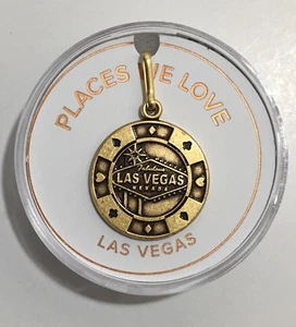 Alex and Ani Vegas Exclusive Rafaelian Gold Tone Vegas Chip Charm Pendant - Picture 1 of 4