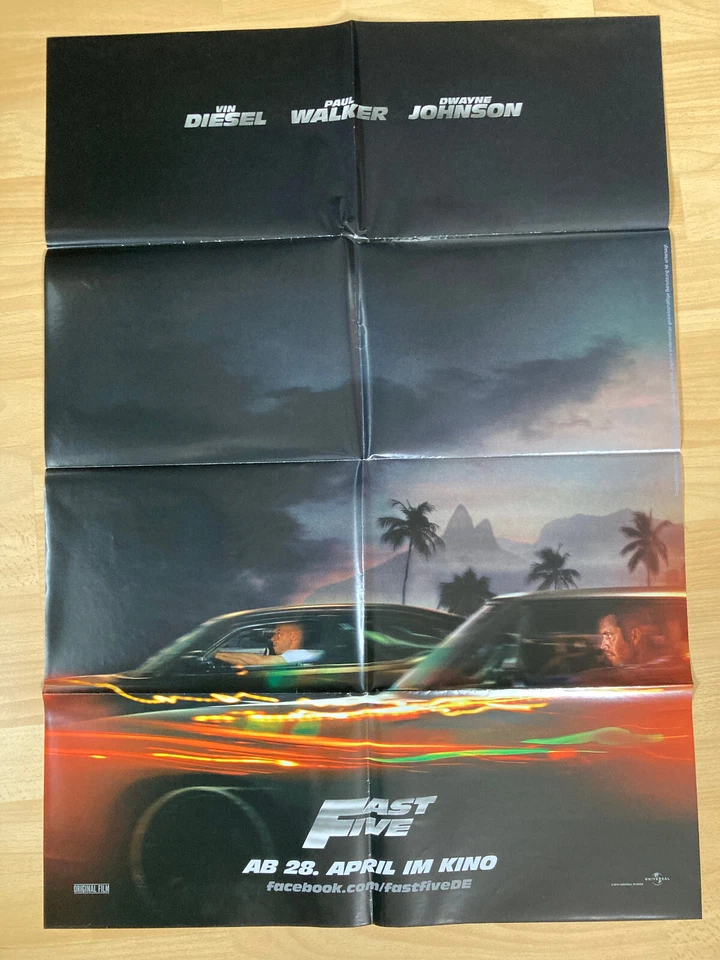 Filmposter * Kinoplakat * A1 * Fast & Furious Five * 2011 * Walker+Diesel Teaser - Bild 1 von 1