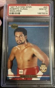 1991 Boxing Players INTL Ringlords #20 Roberto Duran Psa 10 First Card Pop 28 - Picture 1 of 2