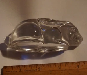 Vintage Clear Art Glass Rabbit Bunny Figurine Paper Weight Easter - Picture 1 of 6