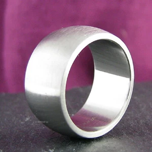 Ring - Edelstahlring matt - extra breit Damenring Herrenring Edelstahl Bandring - Bild 1 von 6