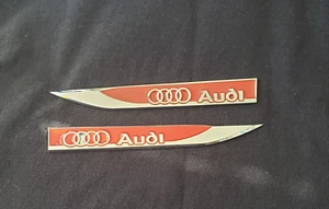 Red Chrome Audi Badge Logo 3D Emblem Side Fender Marker set of 2 NEW - Bild 1 von 7