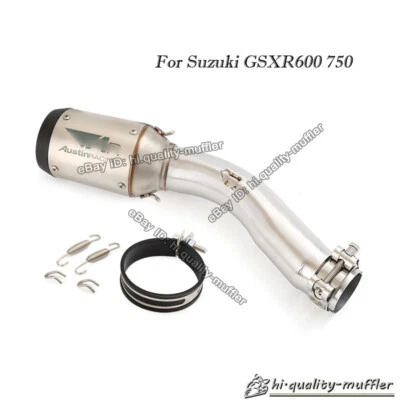 Silenciador de tubo de escape de enlace medio escape trasero para Suzuki GSXR600 GSXR750 2008-2010 Foto 1 de 4