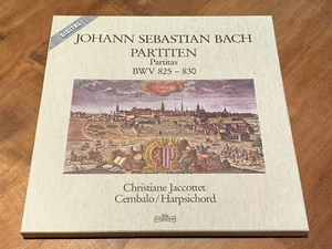 Bach Partitas BWV 825-830 JACCOTTET Harpsichord INTERCORD 3 LP BOX MINT UNPLAYED - Picture 1 of 4