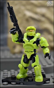 HALO MEGA CONSTRUX BLOKS LIME GREEN MARK-V SPARTAN MINI FIGURE CLASH ON THE RING - Picture 1 of 5