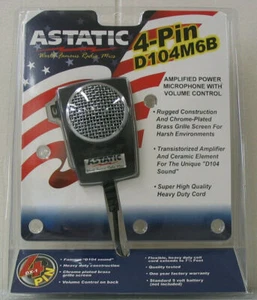 ASTATIC D104M6B per microfono radio Cobra Galaxy 4 pin D104 microfono SPEDIZIONE VELOCE!!! - Foto 1 di 2