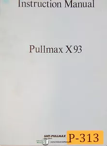 Pullmax X93, máquina biseladora, instrucciones y piezas año manual (1978) - Imagen 1 de 3