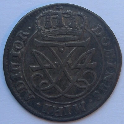 DENMARK 1720-CW SILVER 12 SKILLING. MONOGRAM OF FREDERIK IV. KM-521. - Image 1 of 2
