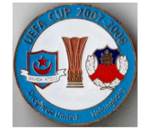 football soccer pin badge Helsingborg Sweden - Drogheda Ireland 2007-2008 #2 - Picture 1 of 1