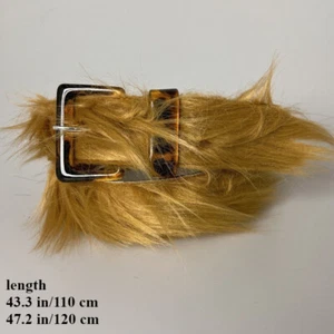 Heiß Frauen Kunstfell Taillengürtel Quaste Gürtel pelziger Cinch Bund Straßenparty - Bild 1 von 11