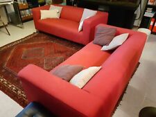 divano 2 posti IKEA modello KLIPPAN usato in discrete condizioni colore rosso