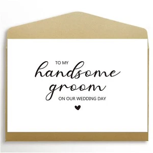 To My Husband on Our Wedding Day Card, To My Groom Card, Wedding Card to Husb... - Picture 1 of 6