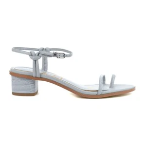 Sam Edelman Isle Cloud Blue Leather Low-Heel Sandals H0327L3400 - Picture 1 of 4