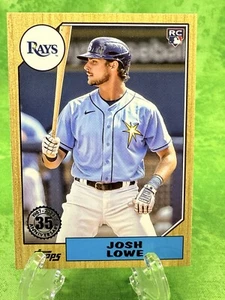 Josh Lowe RC - 1987 Topps - 2022 Topps Series 2 #87TB-27 Tampa Bay Rays Rookie - Picture 1 of 10