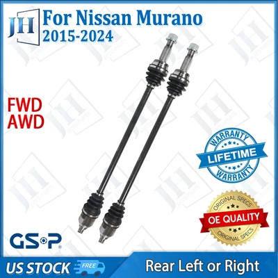OE Rear Pair Left Right CV Axle Shaft Set For 2015-2024 Nissan Murano FWD AWD — 第 1/4 张图片