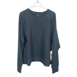 Vuori Halo Long Sleeve Crewneck Top DreamKnit Casual Charcoal Size Large NEW - Picture 1 of 7