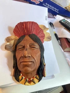 bossons chalkware head American Indian - Bild 1 von 3