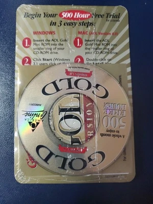 "GOLD" America Online Collectible / Install Disc Vintage AOL CD v5.0! - Image 1 of 4
